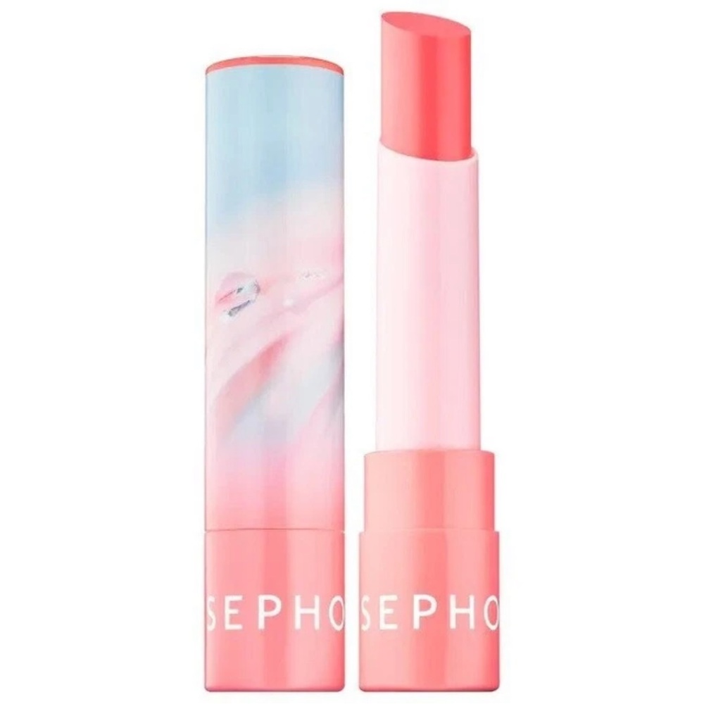 Sephora Lipstories Lipstick Balm 'Dew Me A Favor' Soft Coral Shimmer New